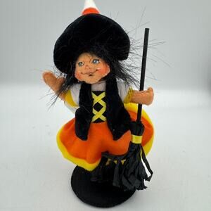 Annalee 6in Candy Corn Witch Kid Halloween Doll Decoration Figurine NWT